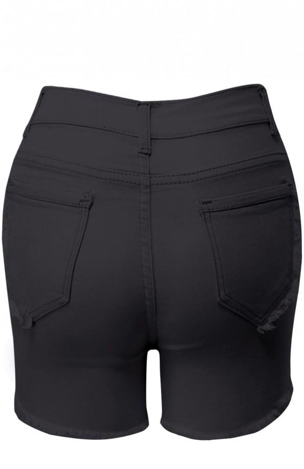Črne denim kratke hlače Giovana