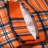Dolgi blazer oranžno karirastega dizajna Jenifer