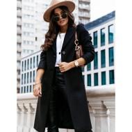 Eleganten dolg plašč v črni barvi Daya