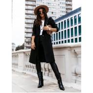 Eleganten dolg plašč v črni barvi Daya