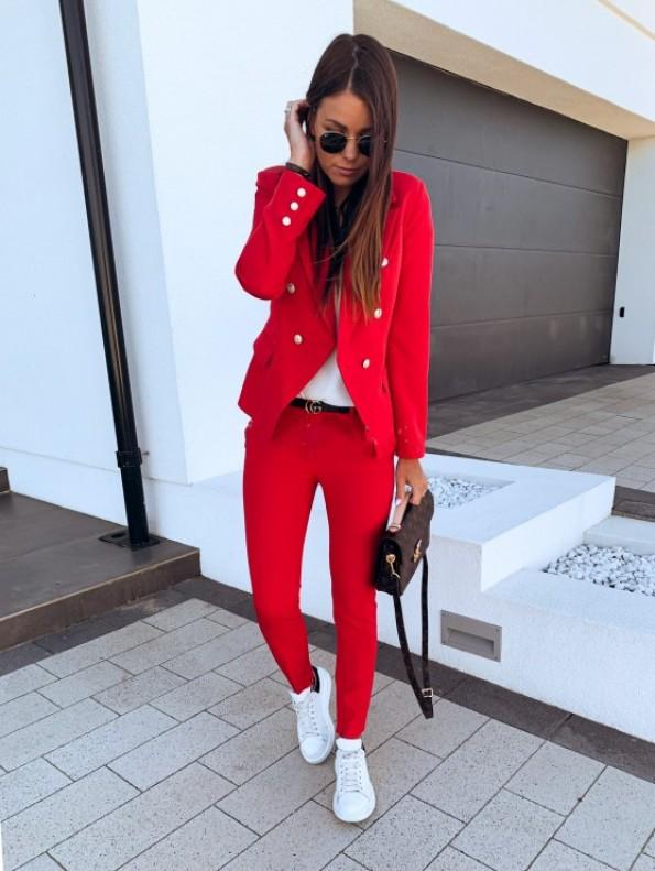 Eleganten pisarniški jopič rdeče barve Maya