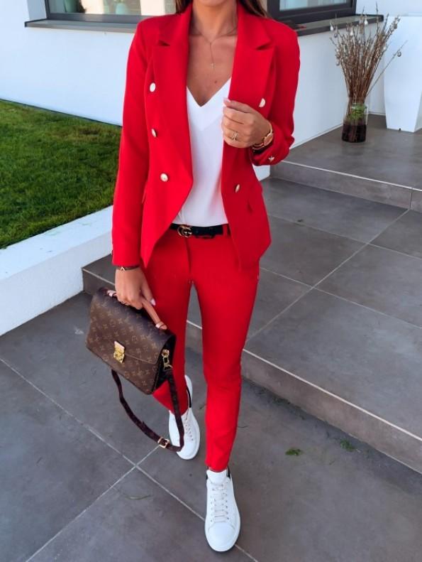 Eleganten pisarniški jopič rdeče barve Maya