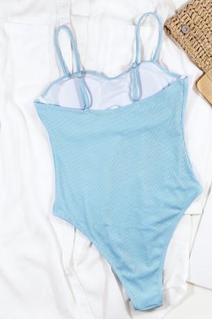 Enodelne plave kopalke s trakom Pauline