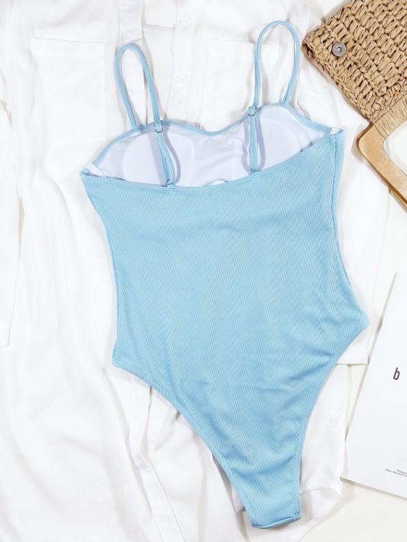 Enodelne plave kopalke s trakom Pauline