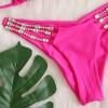 Ženske dvodelne kopalke v roza bikini kompletu in z diamanti  Irish