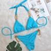 Ženske dvodelne kopalke z modrimi bikini halter diamanti Betsy