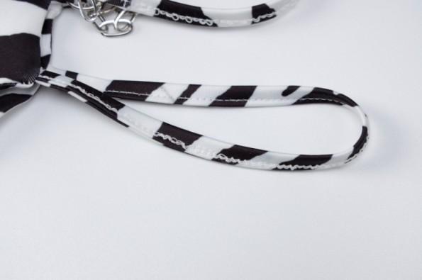 Ženske seksi dvodelne kopalke z verižico zebra tiska Loreal