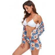 Ženski komplet prekrivnih kopalk s cvetličnim tiskom Piper