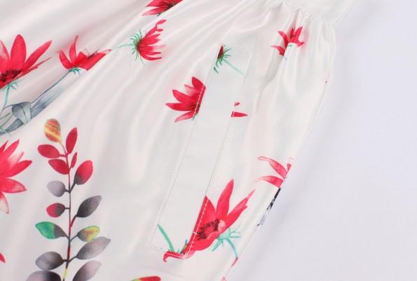 Žensko poletno napihnjeno krilo z visokim pasom Neli