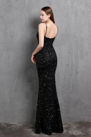 Formalna večerna črna obleka s sirenimi Blakey