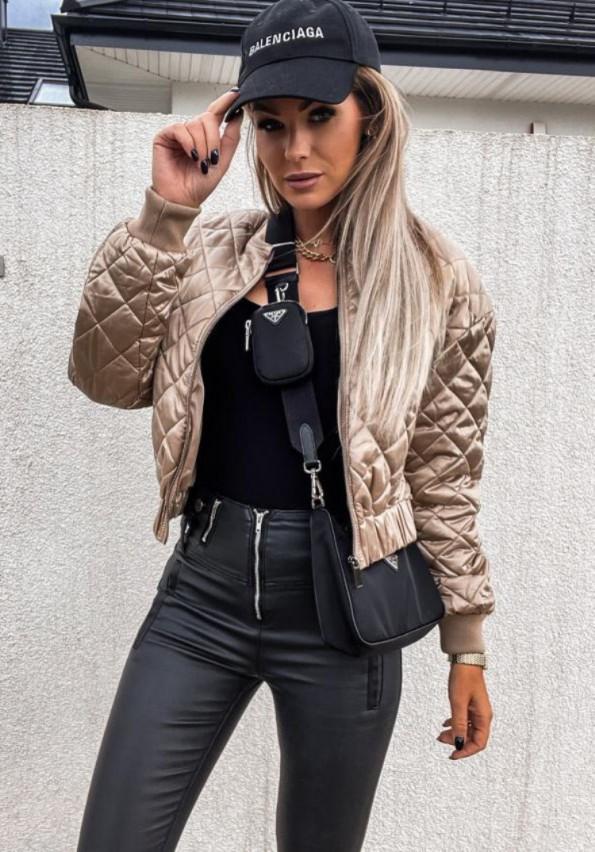 Khaki kratka jakna Aurora