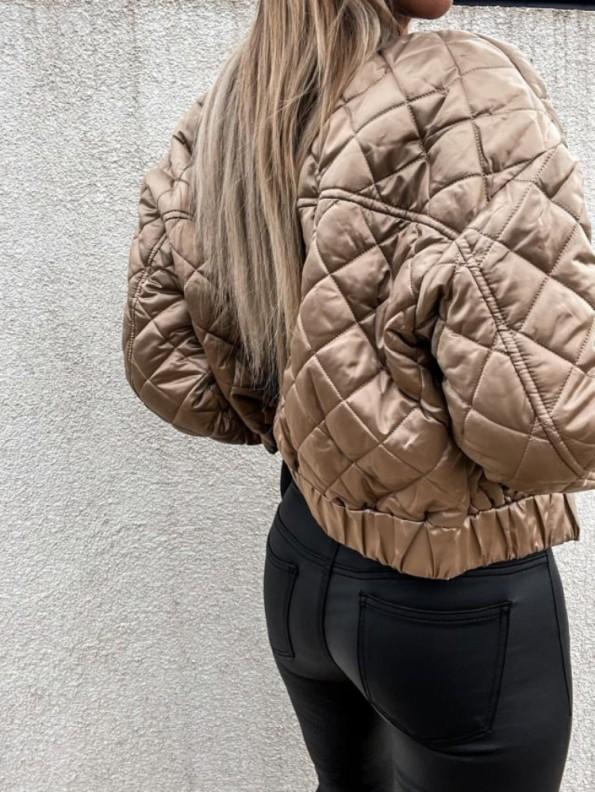 Khaki kratka jakna Aurora