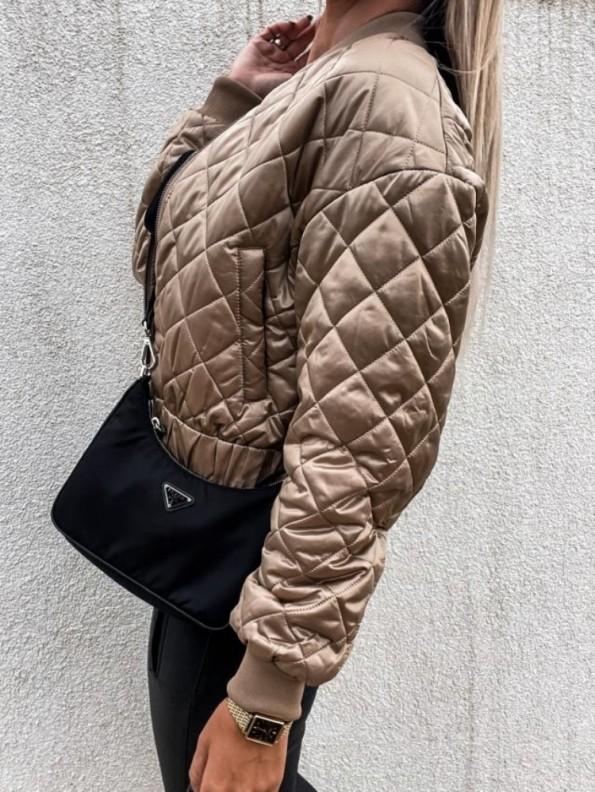 Khaki kratka jakna Aurora