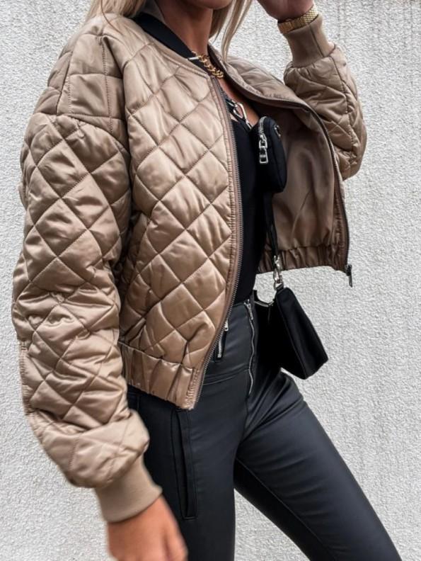 Khaki kratka jakna Aurora