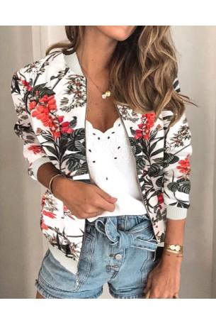 Kratka jakna s cvetličnim tiskom Zoja