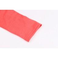 Mini oranžna  obleka s spuščenimi rameni za nosečnice Mane