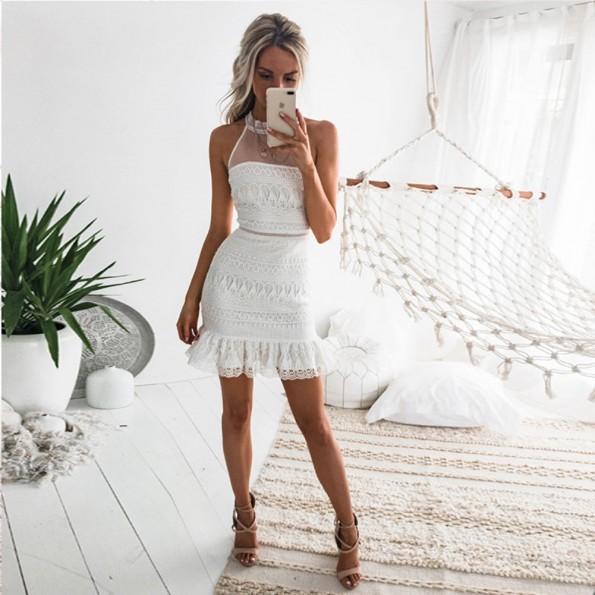 Mini čipkasta seksi oblekica Lacy