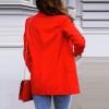 Pisarniški rdeči elegantni jopič z dolgimi rokavi in z zlatimi gumbi Ida