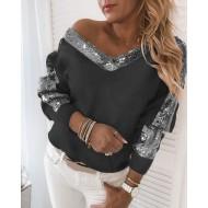 Plišasta srajca z jesenskimi bleščicami Wayna