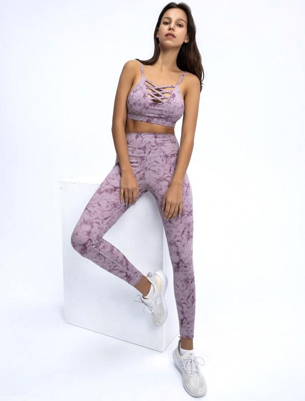 Poletni športni joga trak za jogo in gamaše z visokim pasom Joga