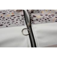 Pulover belo zlate barve z zadrgo na sredini Cornelia