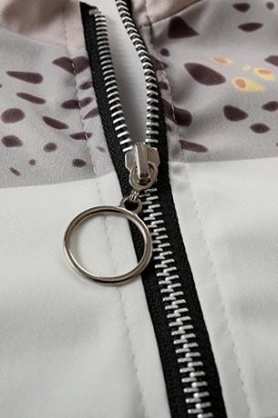 Pulover belo zlate barve z zadrgo na sredini Cornelia