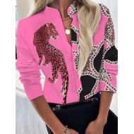 Roza poslikana bluza Aspen