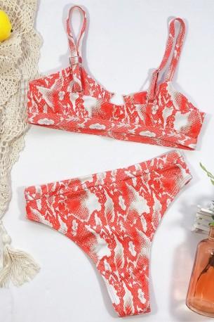 Roza seksi dvodelne kopalke s prstanom na sredini oprsja Nancy