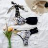 Seksi dvodelne kopalke z enim ramenom Leopard Mona