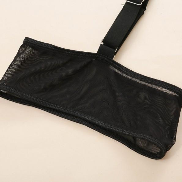 Set črnega seksi spodnjega perila Galter