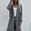 Siva dolga kardigan s spuščenimi rameni Anita