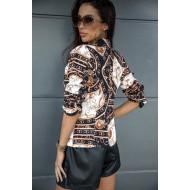 Suknjič v dizajnerskem kontrastu Nina