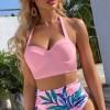 Two-Piece Print Purple High Waist Swimwear