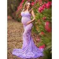 Vijolična nosečniška obleka za poroko Anastasia